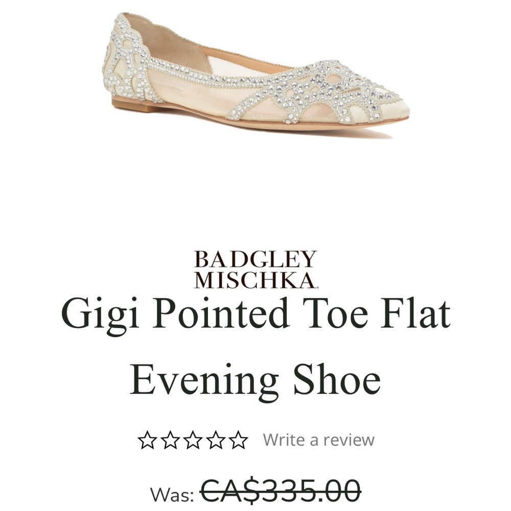 Like new Badgley Mischka Gigi flats size 9.5